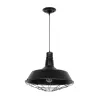 GLOBOSTAR® RAY 01048 Vintage Κρεμαστό Φωτιστικό Οροφής με Ντουί 1 x E27 AC 220-240V IP20 - Μαύρο - Μ46 x Π46 x Υ39cm