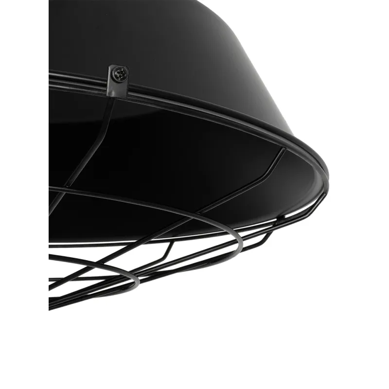 GLOBOSTAR® RAY 01048 Vintage Κρεμαστό Φωτιστικό Οροφής με Ντουί 1 x E27 AC 220-240V IP20 - Μαύρο - Μ46 x Π46 x Υ39cm