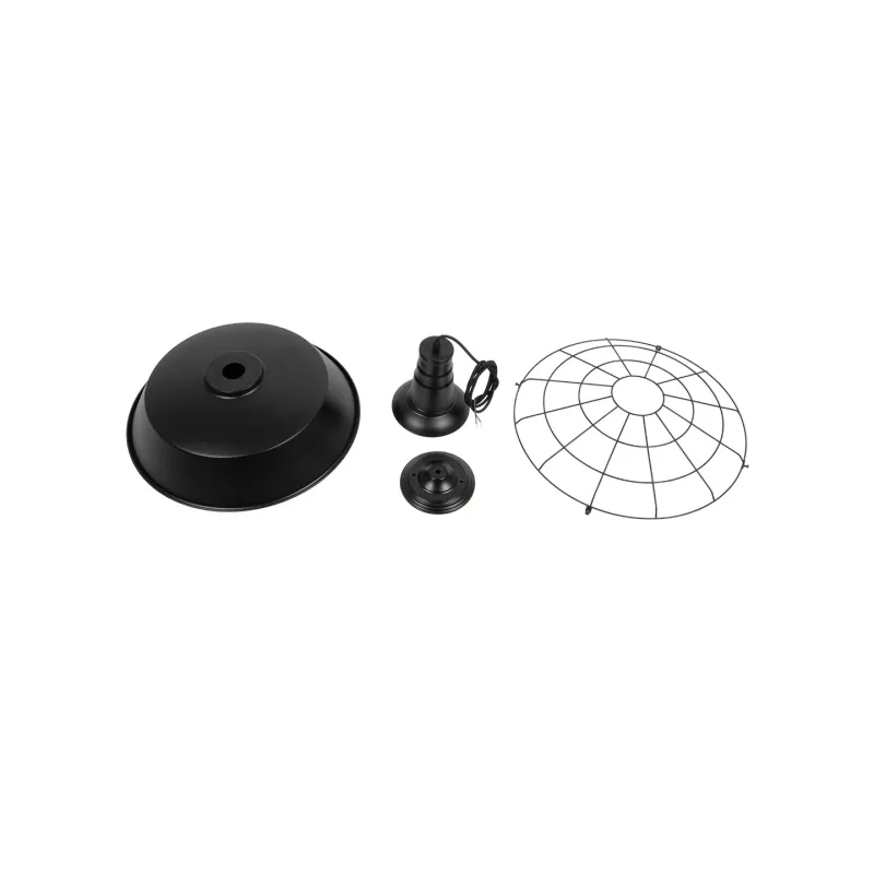 GLOBOSTAR® RAY 01048 Vintage Κρεμαστό Φωτιστικό Οροφής με Ντουί 1 x E27 AC 220-240V IP20 - Μαύρο - Μ46 x Π46 x Υ39cm