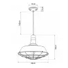 GLOBOSTAR® RAY 01048 Vintage Κρεμαστό Φωτιστικό Οροφής με Ντουί 1 x E27 AC 220-240V IP20 - Μαύρο - Μ46 x Π46 x Υ39cm