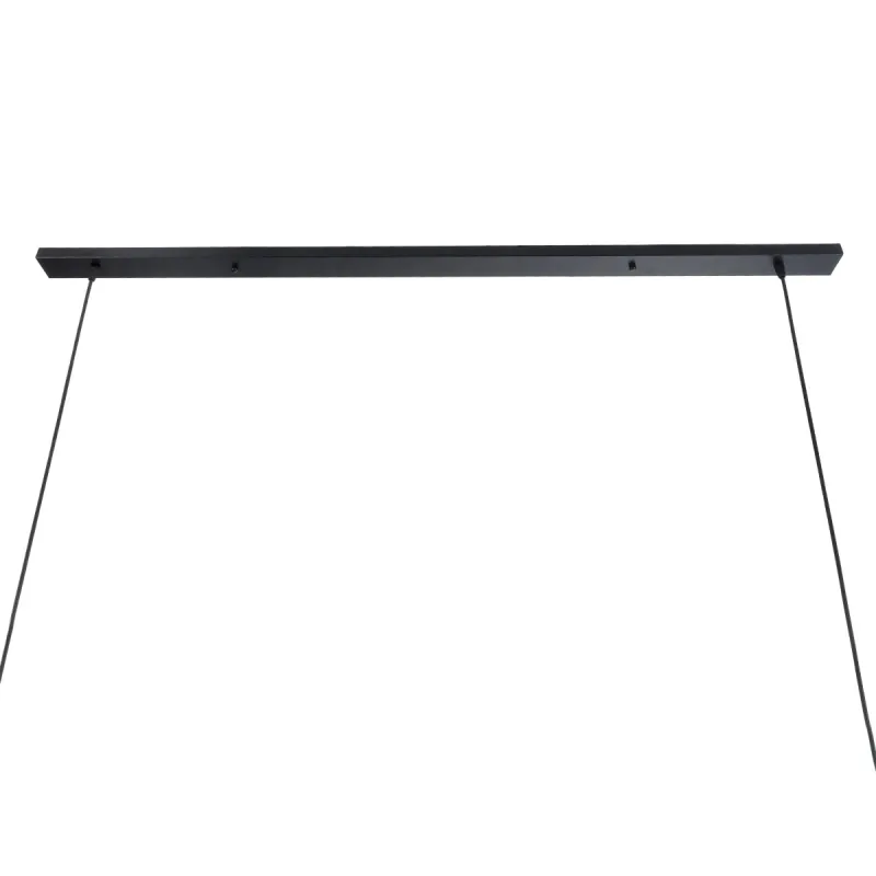 GLOBOSTAR® ALFREDA 01242 Μοντέρνο Κρεμαστό Φωτιστικό Οροφής με Ντουί 10 x E27 AC 220-240V IP20 - Μαύρο - Μ140 x Π18 x Υ7cm