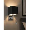 GLOBOSTAR® ELEGANT 01494 Μοντέρνο Φωτιστικό Τοίχου - Απλίκα Ξενοδοχείου Reading Light με Ντουί 1 x E27 LED 3W 270lm 36° AC 220-240V IP20 Θερμό Λευκό 2700K - CREE XPE Chip - Ασημί & Μαύρο - Μ17 x Π21 x Υ43cm - 2 Χρόνια Εγγύηση