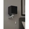 GLOBOSTAR® ELEGANT 01494 Μοντέρνο Φωτιστικό Τοίχου - Απλίκα Ξενοδοχείου Reading Light με Ντουί 1 x E27 LED 3W 270lm 36° AC 220-240V IP20 Θερμό Λευκό 2700K - CREE XPE Chip - Ασημί & Μαύρο - Μ17 x Π21 x Υ43cm - 2 Χρόνια Εγγύηση
