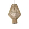 GLOBOSTAR® CAYMAN 01853 Boho Κρεμαστό Φωτιστικό Οροφής με Ντουί 1 x E27 AC 220-240V IP20 - Μπεζ - Μ40 x Π40 x Υ60cm
