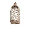 GLOBOSTAR® ECUADOR 02116 Boho Κρεμαστό Φωτιστικό Οροφής με Ντουί 1 x E27 AC 220-240V IP20 - Μπεζ - Μ23 x Π23 x Υ50cm