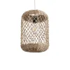 GLOBOSTAR® ECUADOR 02117 Boho Κρεμαστό Φωτιστικό Οροφής με Ντουί 1 x E27 AC 220-240V IP20 - Μπεζ - Μ28 x Π28 x Υ40cm
