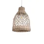 GLOBOSTAR® ECUADOR 02118 Boho Κρεμαστό Φωτιστικό Οροφής με Ντουί 1 x E27 AC 220-240V IP20 - Μπεζ - Μ25 x Π25 x Υ35cm