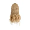 GLOBOSTAR® PORTOFERRAIO 02170 Boho Κρεμαστό Φωτιστικό Οροφής με Ντουί 1 x E27 AC 220-240V IP20 - Μπεζ - Μ30 x Π30 x Υ70cm