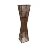 GLOBOSTAR® PALMA 02275 Boho Επιδαπέδιο Φωτιστικό με Ντουί 2 x E27 AC 220-240V IP20 - Καφέ - Μ30 x Π30 x Υ130cm