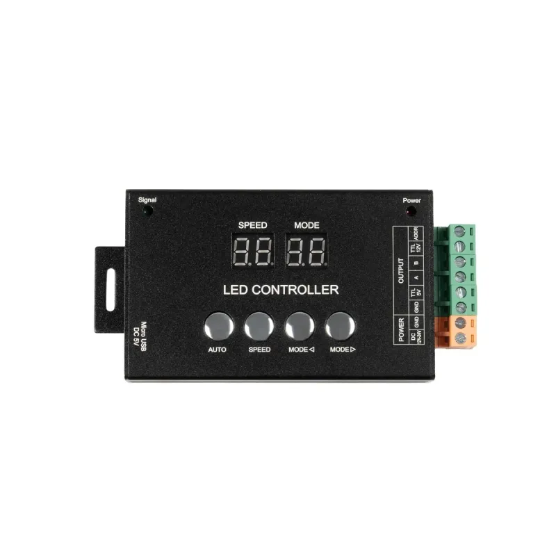 GLOBOSTAR® 05035 MATRIX Pixel Addressable RGB Controller DC 12-24V IP20 - DMX512 + SPI/TTL - M13xΠ6.5xΥ2.5cm - 2 Χρόνια Εγγύηση
