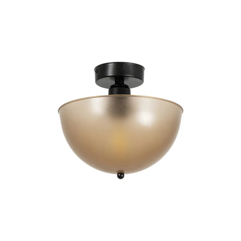 GLOBOSTAR® MEDUSA 203-0306 Μοντέρνο Φωτιστικό Οροφής με Ντουί 1 x E27 AC 220-240V IP20 -Καφέ & Μαύρο - Μ25 x Π25 x 23cm