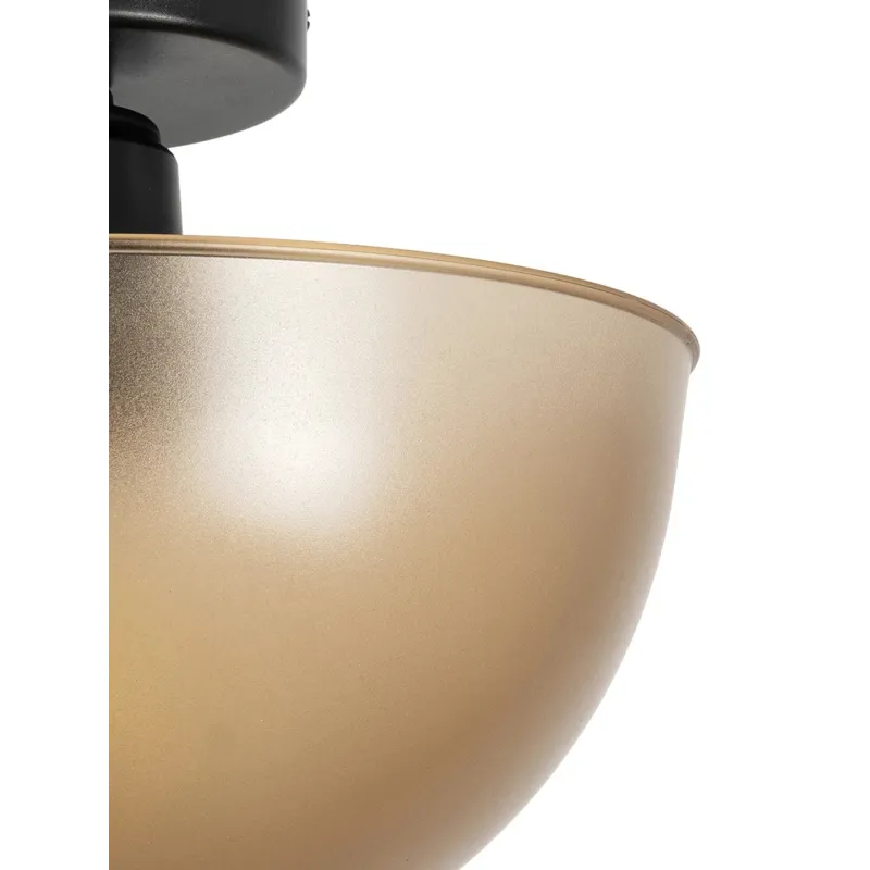 GLOBOSTAR® MEDUSA 203-0306 Μοντέρνο Φωτιστικό Οροφής με Ντουί 1 x E27 AC 220-240V IP20 -Καφέ & Μαύρο - Μ25 x Π25 x 23cm
