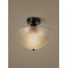 GLOBOSTAR® MEDUSA 203-0307 Μοντέρνο Φωτιστικό Οροφής με Ντουί 1 x E27 AC 220-240V IP20 - Γκρι Μαύρο - Μ25 x Π25 x 23cm