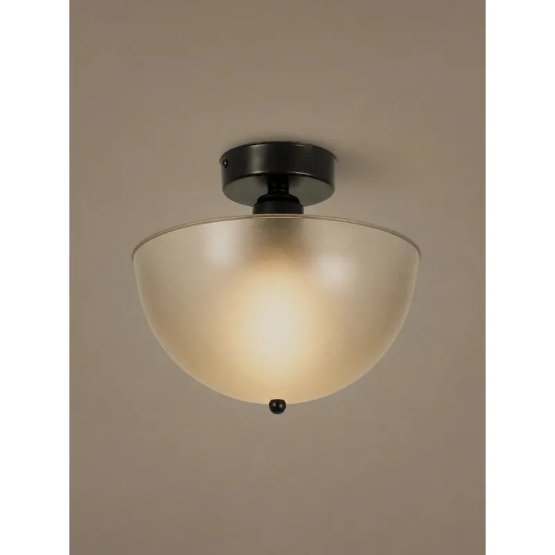 GLOBOSTAR® MEDUSA 203-0307 Μοντέρνο Φωτιστικό Οροφής με Ντουί 1 x E27 AC 220-240V IP20 - Γκρι Μαύρο - Μ25 x Π25 x 23cm