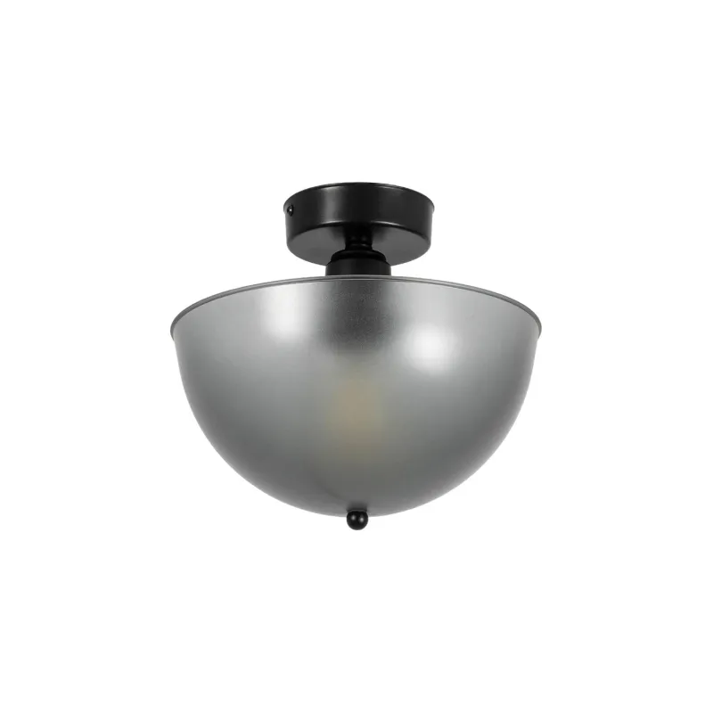 GLOBOSTAR® MEDUSA 203-0307 Μοντέρνο Φωτιστικό Οροφής με Ντουί 1 x E27 AC 220-240V IP20 - Γκρι Μαύρο - Μ25 x Π25 x 23cm