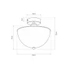 GLOBOSTAR® MEDUSA 203-0307 Μοντέρνο Φωτιστικό Οροφής με Ντουί 1 x E27 AC 220-240V IP20 - Γκρι Μαύρο - Μ25 x Π25 x 23cm