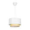 GLOBOSTAR® BASIL 204-0197 Μοντέρνο Κρεμαστό Φωτιστικό Οροφής με Ντουί 1 x E27 AC 220-240V IP20 - Μπεζ & Χρυσό - Μ30 x Π30 x Υ20cm