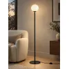 GLOBOSTAR® GLOBART 204-0198 Μοντέρνο Επιδαπέδιο Φωτιστικό με Ντουί 1 x E27 AC 220-240V IP20 -Μαύρο & Λευκό - Μ25 x Π25 x Υ135cm