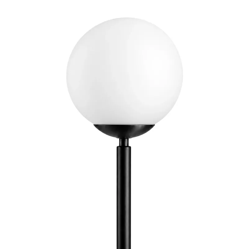 GLOBOSTAR® GLOBART 204-0198 Μοντέρνο Επιδαπέδιο Φωτιστικό με Ντουί 1 x E27 AC 220-240V IP20 -Μαύρο & Λευκό - Μ25 x Π25 x Υ135cm