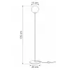 GLOBOSTAR® GLOBART 204-0198 Μοντέρνο Επιδαπέδιο Φωτιστικό με Ντουί 1 x E27 AC 220-240V IP20 -Μαύρο & Λευκό - Μ25 x Π25 x Υ135cm