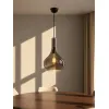 GLOBOSTAR® ΤΟΝΕ 206-0044 Μοντέρνο Κρεμαστό Φωτιστικό Οροφής με Ντουί 1 x E27 AC 220-240V IP20 - Διάφανο  - Μ20 x Π20 x Υ36cm