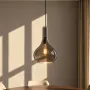 GLOBOSTAR® ΤΟΝΕ 206-0044 Μοντέρνο Κρεμαστό Φωτιστικό Οροφής με Ντουί 1 x E27 AC 220-240V IP20 - Διάφανο  - Μ20 x Π20 x Υ36cm