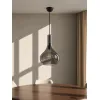 GLOBOSTAR® ΤΟΝΕ 206-0044 Μοντέρνο Κρεμαστό Φωτιστικό Οροφής με Ντουί 1 x E27 AC 220-240V IP20 - Διάφανο  - Μ20 x Π20 x Υ36cm