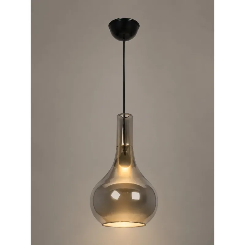 GLOBOSTAR® ΤΟΝΕ 206-0044 Μοντέρνο Κρεμαστό Φωτιστικό Οροφής με Ντουί 1 x E27 AC 220-240V IP20 - Διάφανο  - Μ20 x Π20 x Υ36cm
