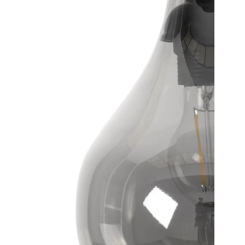 GLOBOSTAR® ΤΟΝΕ 206-0044 Μοντέρνο Κρεμαστό Φωτιστικό Οροφής με Ντουί 1 x E27 AC 220-240V IP20 - Διάφανο  - Μ20 x Π20 x Υ36cm