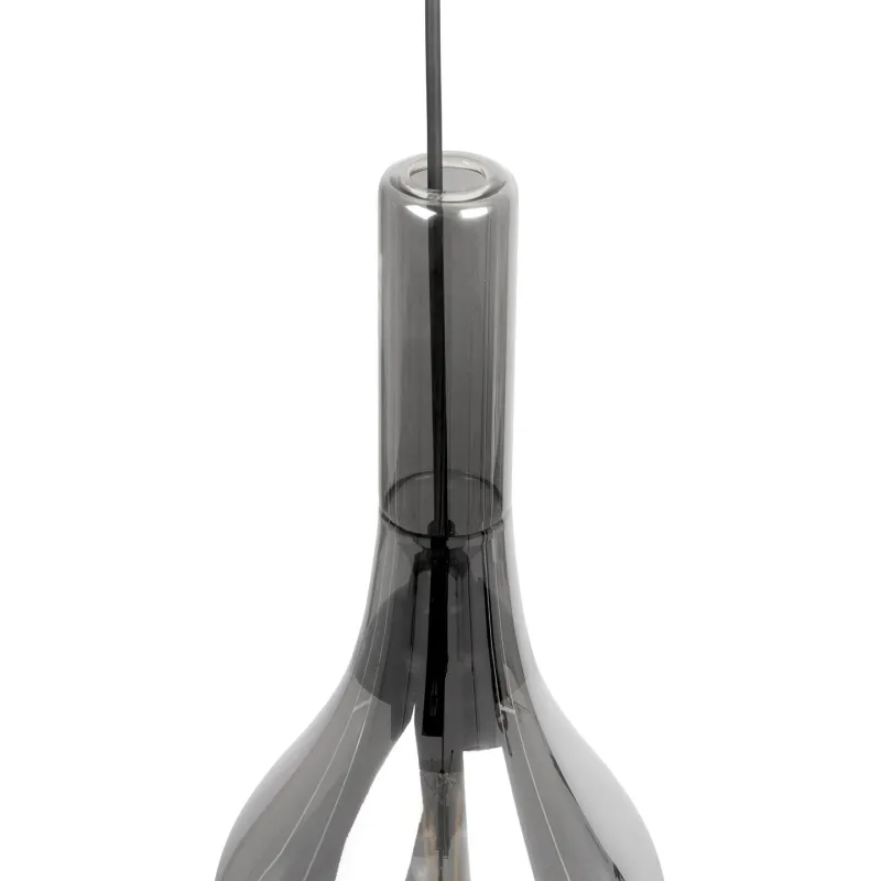 GLOBOSTAR® ΤΟΝΕ 206-0044 Μοντέρνο Κρεμαστό Φωτιστικό Οροφής με Ντουί 1 x E27 AC 220-240V IP20 - Διάφανο  - Μ20 x Π20 x Υ36cm
