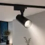 GLOBOSTAR® LUGANO 60810 Μονοφασικό Σποτ Ράγας LED 20W 2500lm 36° AC 220-240V IP20 Φυσικό Λευκό 4500K - Bridgelux COB Chip & TÜV SÜD Driver - Eurotrack 1PH - Μαύρο Ματ - Μ8.5 x Π6.5 x Υ20.5cm - 5 Χρόνια Εγγύηση
