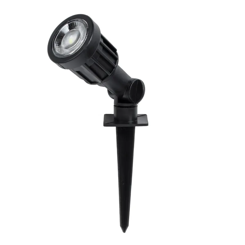 GLOBOSTAR® GARDENINI 61544 Φωτιστικό Σποτ για Φυτά - Δέντρα με Βάση Κήπου / Καρφωτό LED 5W 400lm 38° DC 24V Αδιάβροχο IP68 Πράσινο Dimmable - Lumileds SMD Chip - Μαύρο - Μ5.5 x Π5.5 x Υ13.5cm - 3 Χρόνια Εγγύηση