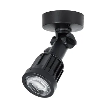 GLOBOSTAR® GARDENINI 61548 Φωτιστικό Σποτ LED 5W 400lm 38° DC 24V Αδιάβροχο IP68 Μπλε Dimmable - Lumileds SMD Chip - Μαύρο - Μ7 x Π7 x Υ14.5cm - 3 Χρόνια Εγγύηση