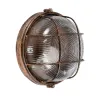 GLOBOSTAR® BOATLIGHT 61587 Vintage Φωτιστικό Καραβοχελώνα Τοίχου & Οροφής με Ντουί 1 x E27 AC 220-240V Αδιάβροχο IP65 - Χάλκινο Εφέ Σκουριάς Ματ - Μ17.5 x Π17.5 x Υ9cm
