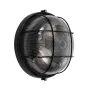 GLOBOSTAR® BOATLIGHT 61589 Vintage Φωτιστικό Καραβοχελώνα Τοίχου & Οροφής με Ντουί 2 x E27 AC 220-240V Αδιάβροχο IP65 - Μαύρο Ματ - Μ24 x Π24 x Υ11cm
