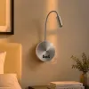 GLOBOSTAR® GOOSE 61696 Μοντέρνο Φωτιστικό Τοίχου - Απλίκα Ξενοδοχείου Reading Light με Φορτιστή USB 3A LED 6W 540lm 36° & 360° AC 220-240V IP20 Θερμό Λευκό 2700K - CREE XPE & Lumileds SMD Chip - Νίκελ Βούρτσας - Μ15.5 x Π15 x Υ30.5cm - 3 Χρόνια Εγ GLOBOSTAR® GOOSE 61696 Μοντέρνο Φωτιστικό Τοίχου - Απλίκα Ξενοδοχείου Reading Light με Φορτιστή USB 3A LED 6W 540lm 36° & 360° AC 220-240V IP20 Θερμό Λευκό 2700K - CREE XPE & Lumileds SMD Chip - Νίκελ Βούρτσας - Μ15.5 x Π15 x Υ30.5cm - 3 Χρόνια Εγ
