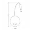 GLOBOSTAR® GOOSE 61696 Μοντέρνο Φωτιστικό Τοίχου - Απλίκα Ξενοδοχείου Reading Light με Φορτιστή USB 3A LED 6W 540lm 36° & 360° AC 220-240V IP20 Θερμό Λευκό 2700K - CREE XPE & Lumileds SMD Chip - Νίκελ Βούρτσας - Μ15.5 x Π15 x Υ30.5cm - 3 Χρόνια Εγ GLOBOSTAR® GOOSE 61696 Μοντέρνο Φωτιστικό Τοίχου - Απλίκα Ξενοδοχείου Reading Light με Φορτιστή USB 3A LED 6W 540lm 36° & 360° AC 220-240V IP20 Θερμό Λευκό 2700K - CREE XPE & Lumileds SMD Chip - Νίκελ Βούρτσας - Μ15.5 x Π15 x Υ30.5cm - 3 Χρόνια Εγ