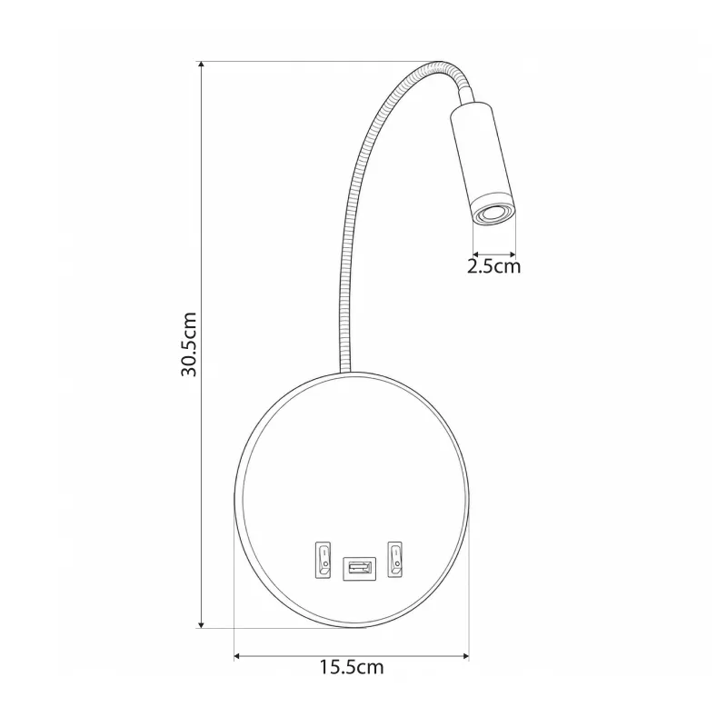 GLOBOSTAR® GOOSE 61696 Μοντέρνο Φωτιστικό Τοίχου - Απλίκα Ξενοδοχείου Reading Light με Φορτιστή USB 3A LED 6W 540lm 36° & 360° AC 220-240V IP20 Θερμό Λευκό 2700K - CREE XPE & Lumileds SMD Chip - Νίκελ Βούρτσας - Μ15.5 x Π15 x Υ30.5cm - 3 Χρόνια Εγ GLOBOSTAR® GOOSE 61696 Μοντέρνο Φωτιστικό Τοίχου - Απλίκα Ξενοδοχείου Reading Light με Φορτιστή USB 3A LED 6W 540lm 36° & 360° AC 220-240V IP20 Θερμό Λευκό 2700K - CREE XPE & Lumileds SMD Chip - Νίκελ Βούρτσας - Μ15.5 x Π15 x Υ30.5cm - 3 Χρόνια Εγ
