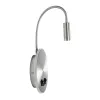 GLOBOSTAR® GOOSE 61696 Μοντέρνο Φωτιστικό Τοίχου - Απλίκα Ξενοδοχείου Reading Light με Φορτιστή USB 3A LED 6W 540lm 36° & 360° AC 220-240V IP20 Θερμό Λευκό 2700K - CREE XPE & Lumileds SMD Chip - Νίκελ Βούρτσας - Μ15.5 x Π15 x Υ30.5cm - 3 Χρόνια Εγ GLOBOSTAR® GOOSE 61696 Μοντέρνο Φωτιστικό Τοίχου - Απλίκα Ξενοδοχείου Reading Light με Φορτιστή USB 3A LED 6W 540lm 36° & 360° AC 220-240V IP20 Θερμό Λευκό 2700K - CREE XPE & Lumileds SMD Chip - Νίκελ Βούρτσας - Μ15.5 x Π15 x Υ30.5cm - 3 Χρόνια Εγ