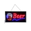 GloboStar® 75688 Φωτιστικό Ταμπέλα Φωτεινή Επιγραφή LED Σήμανσης BEER 5W AC 230V με Διακόπτη On/Off Κόκκινο - Μπλε - Πορτοκαλί