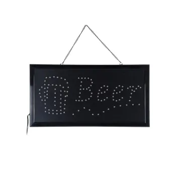 GloboStar® 75688 Φωτιστικό Ταμπέλα Φωτεινή Επιγραφή LED Σήμανσης BEER 5W AC 230V με Διακόπτη On/Off Κόκκινο - Μπλε - Πορτοκαλί