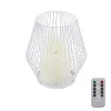 GloboStar® CANDLE 76488 Διακοσμητικό Realistic Κερί με LED Εφέ Κινούμενης Φλόγας - Μπαταρίας 2 x AA (Δεν Συμπεριλαμβάνονται) & Ασύρματο Χειριστήριο IR Θερμό Λευκό 2700K Dimmable Λευκό Φ14 x Υ16cm