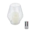 GloboStar® CANDLE 76489 Διακοσμητικό Realistic Κερί με LED Εφέ Κινούμενης Φλόγας - Μπαταρίας 2 x AA (Δεν Συμπεριλαμβάνονται) & Ασύρματο Χειριστήριο IR Θερμό Λευκό 2700K Dimmable Λευκό Φ16 x Υ18cm
