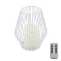 GloboStar® CANDLE 76489 Διακοσμητικό Realistic Κερί με LED Εφέ Κινούμενης Φλόγας - Μπαταρίας 2 x AA (Δεν Συμπεριλαμβάνονται) & Ασύρματο Χειριστήριο IR Θερμό Λευκό 2700K Dimmable Λευκό Φ16 x Υ18cm