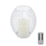GloboStar® CANDLE 76491 Διακοσμητικό Realistic Κερί με LED Εφέ Κινούμενης Φλόγας - Μπαταρίας 2 x AA (Δεν Συμπεριλαμβάνονται) & Ασύρματο Χειριστήριο IR Θερμό Λευκό 2700K Dimmable Λευκό Φ16 x Υ18cm