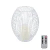 GloboStar® CANDLE 76492 Διακοσμητικό Realistic Κερί με LED Εφέ Κινούμενης Φλόγας - Μπαταρίας 2 x AA (Δεν Συμπεριλαμβάνονται) & Ασύρματο Χειριστήριο IR Θερμό Λευκό 2700K Dimmable Λευκό Φ19 x Υ24cm
