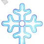 GloboStar® 78580 Φωτιστικό Ταμπέλα Φωτεινή Επιγραφή NEON LED Σήμανσης SNOWFLAKE 5W με Καλώδιο Τροφοδοσίας USB - Μπαταρίας 3xAAA (Δεν Περιλαμβάνονται) - Γαλάζιο
