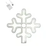 GloboStar® 78581 Φωτιστικό Ταμπέλα Φωτεινή Επιγραφή NEON LED Σήμανσης SNOWFLAKE 5W με Καλώδιο Τροφοδοσίας USB - Μπαταρίας 3xAAA (Δεν Περιλαμβάνονται) - Ψυχρό Λευκό 6000K