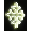 GloboStar® 78581 Φωτιστικό Ταμπέλα Φωτεινή Επιγραφή NEON LED Σήμανσης SNOWFLAKE 5W με Καλώδιο Τροφοδοσίας USB - Μπαταρίας 3xAAA (Δεν Περιλαμβάνονται) - Ψυχρό Λευκό 6000K