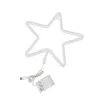 GloboStar® 78583 Φωτιστικό Ταμπέλα Φωτεινή Επιγραφή NEON LED Σήμανσης STAR 5W με Καλώδιο Τροφοδοσίας USB - Μπαταρίας 3xAAA (Δεν Περιλαμβάνονται) - Γαλάζιο